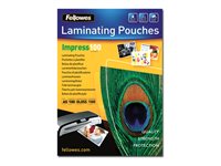 Fellowes Laminating Pouches Impress 100 Micron Laminerings poser A5 (148 x 210 mm)
