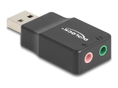 DELOCK Externe USB Soundkarte 2x3,5mm Klinkenbu. Plug&Play Kabel