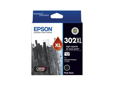 Epson 302XL high capacity photo black original ink Product shot Front 79200