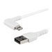 StarTech.com 3ft (1m) Durable USB A to Lightning Cable, White 90° Right Angled Heavy Duty Rugged Aramid Fiber USB Type A to Lightning Charging/Sync Cord, Apple MFi Certified, iPhone 12 Pro