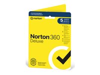 Norton 360 Deluxe Sikkerhedsprogrammer 5 enheder 50 GB cloud-lagerplads 1 år