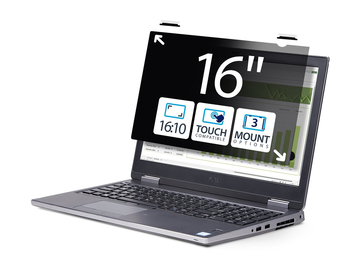 StarTech.com 16-inch 16:10 Touch Privacy Screen, Anti-Glare Privacy Filter, Laptop Monitor Screen Protector with +/- 30 Deg. View Angle, Flip-Up - 51% Blue Light Reduction (16LT6-PRIVACY-SCREEN) - filtr pro zvýšení soukromí k notebooku – foto 3