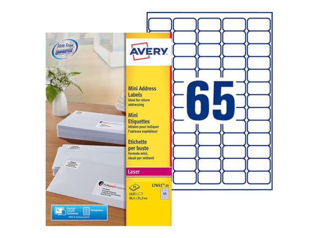 Avery Address Labels 1625 Labels A4