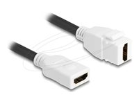 Delock HDMI-kabel 20cm Sort Hvid