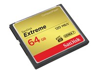SanDisk Extreme CompactFlash-kort 64GB 120MB/s