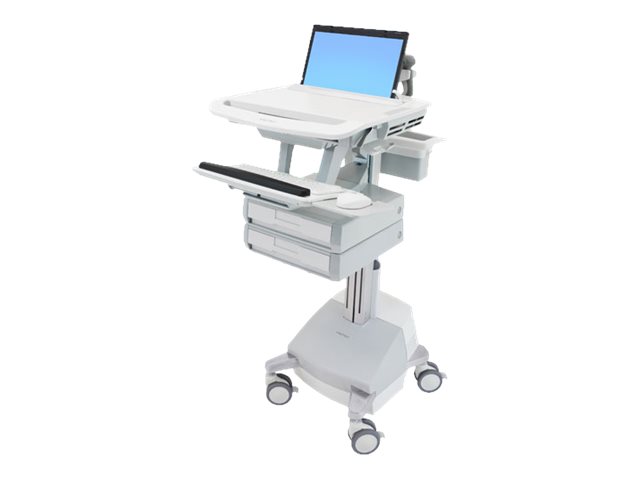 ERGOTRON Laptop-cart SLA, StyleView, SLA powered, 2 drawer 1x2, 17,3 inch, 9,1kg, adjustable 51cm, 66Ah Power System 2x33Ah 12V, EU