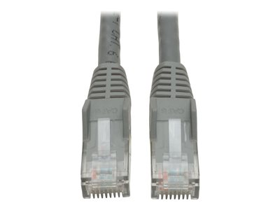 Tripp Lite Premium Cat6 Gigabit Snagless Molded UTP Patch Cable, 24 AWG, 550 MHz/1 Gbps (RJ45 M/M), Gray, 35 ft.