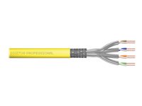 DIGITUS Professional CAT 8.2 Kabel med afskærmning med folie og kobberfletning (SFTP 500m Bulkkabel Gul RAL 1016