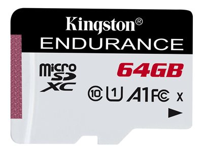 SD MicroSD Card  64GB Kingston SDXC High Endurance (Class1) retail