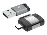 Manhattan USB 3.2 Gen 1 USB-C adaptersæt Sort Grå