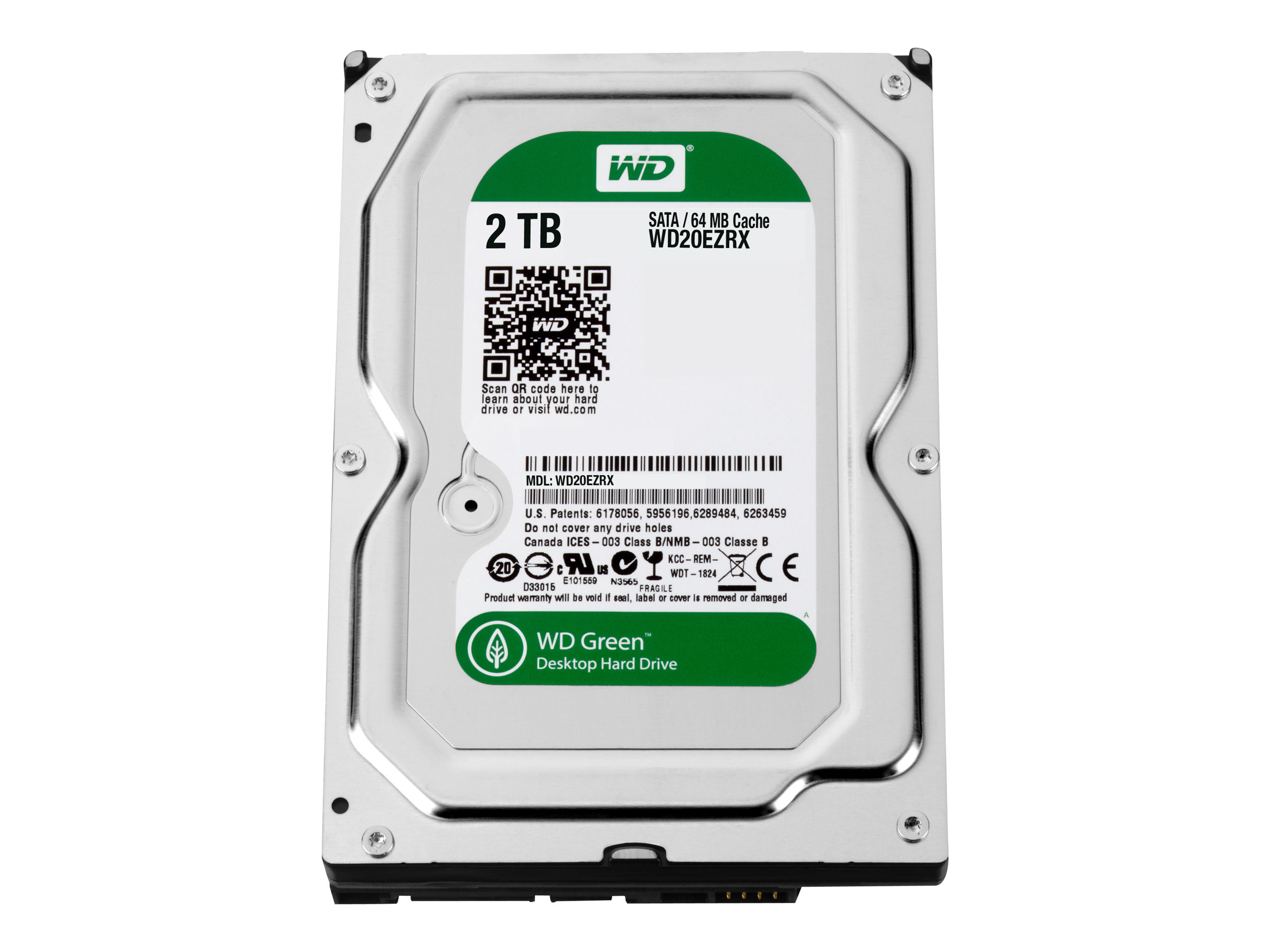 WD Green WD20EZRX - hard drive - 2 TB - SATA 6Gb/s - WD20EZRX