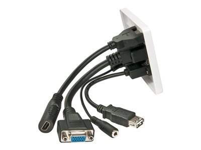 LINDY Wanddose VGA/HDMI/USB/3.5mm Stereo
