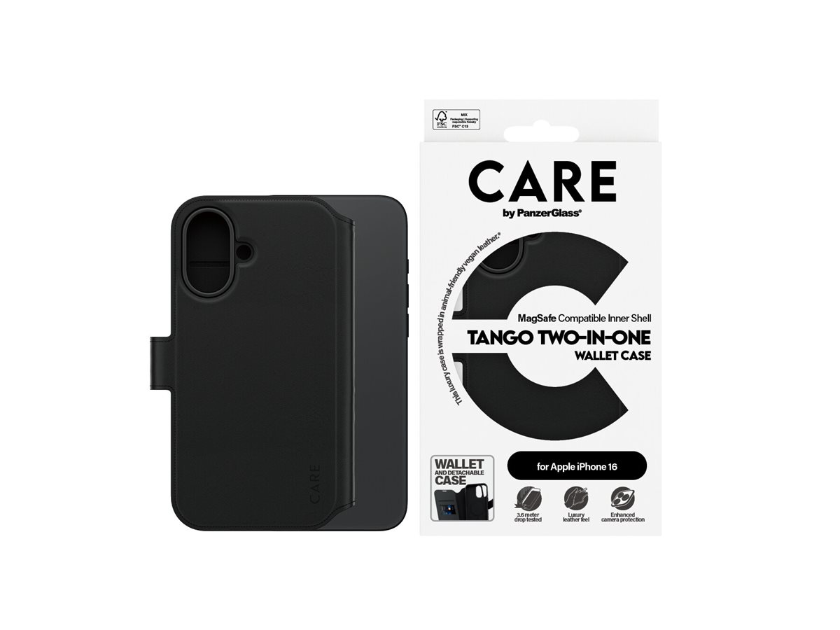 PanzerGlass CARE pouzdro Apple iPhone 16 MagSafe Wallet 2v1 černý – foto 5