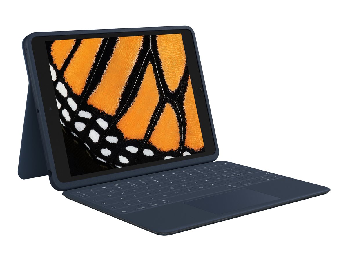 Logitech Rugged Combo 3 Touch for Education - klávesnice a pouzdro - s trackpad - QWERTZ - švýcarská - classic blue Vstupní zařízení – foto 6