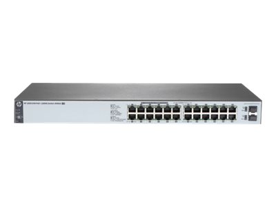 HPE 1820-24G-PoE+ (185W) - Switch - managed - 12 x 10/100/1000 (PoE+) + 12 x 10/100/1000 + 2 x Fast Ethernet/Gigabit SFP - desktop, rack-mountable, wall-mountable - PoE+ (185 W)
