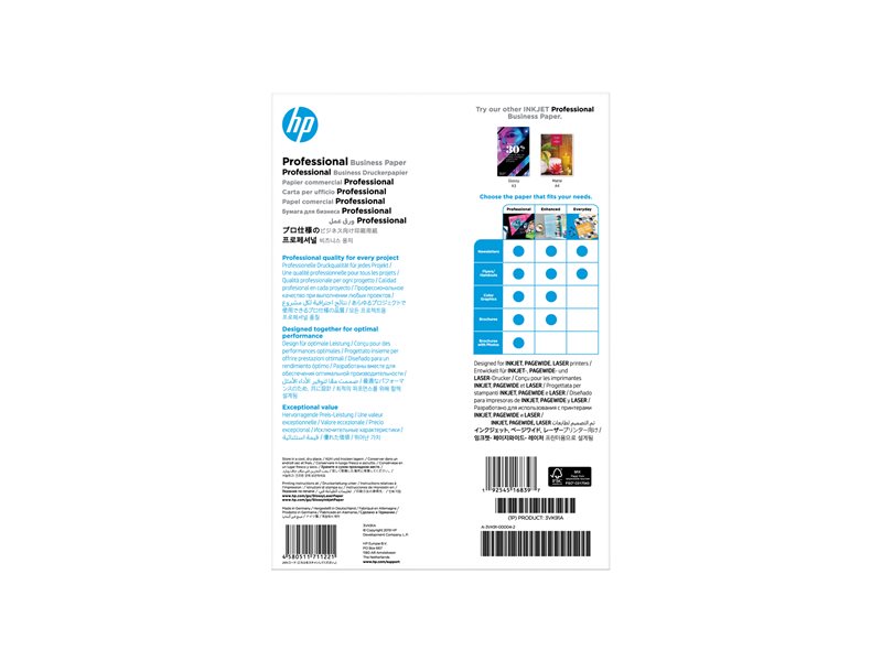 HP Prof Biz Gls 180g A4 150sh FSC Paper