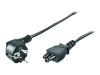 MicroConnect Strøm IEC 60320 C5 Strøm CEE 7/7 (male) Sort 1m Strømkabel