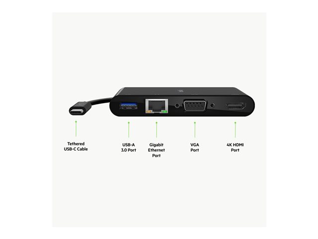 BELKIN Adaptateur Hub USB-C HDMI VGA
