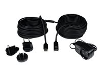 StarTech 20m USB 2.0 Active Extension Cable - M/F - USB extension cable - USB (M) to USB (F) - USB 2.0 - 66 ft - active - bla