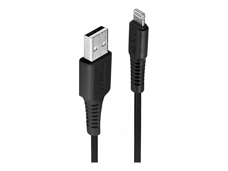 LINDY 0.5m USB to Lightning Cable black