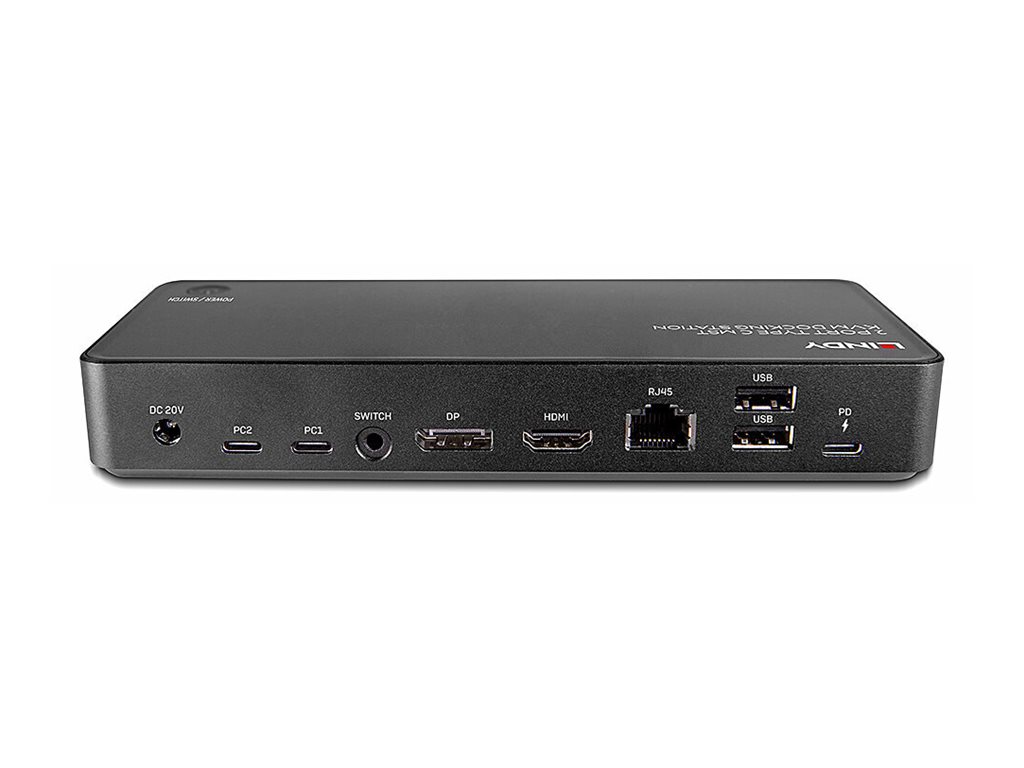 LINDY 2 Port, Type C, MST, KVM Docking Station