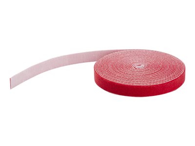 StarTech.com 25ft Hook and Loop Roll - Cut-to-Size Reusable Cable Ties -  Bulk Industrial Wire Fastener Tape / Adjustable Fabric Wraps Red / Resuable  Self Gripping Cable Management Straps - Adjustable Loop