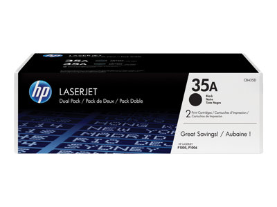 HP Toner 35A schwarz 2-pack HV - CB435AD