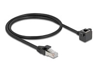 DeLOCK CAT 6 Foldet uskærmet snoet par (F/UTP) 0.5m Forlængerkabel til netværk Sort