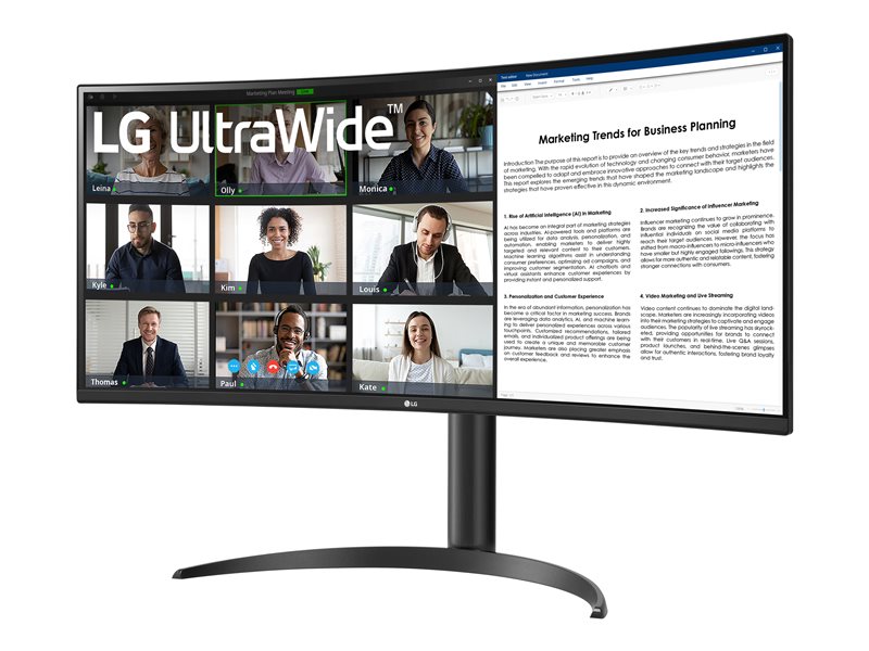 LG UltraWide 34WR55QK-B - cran LED - incurv - 34" - HDR