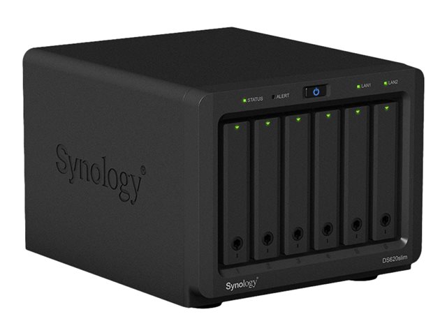 Synology Disk Station DS620slim - NAS-Server - 6 Sch?chte - SATA 6Gb/s - RAID RAID 0, 1, 5, 6, 10, JBOD - RAM 2 GB