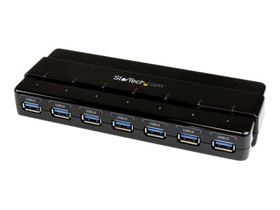 StarTech.com 7 Port USB 3.0 Hub – Up To 5 Gbps – 7 x USB – Universal Multi Port USB Extender for Your Desktop – USB Pow…