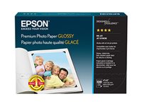 Epson Premium - High-glossy - resin coated - 10.4 mil - bright white - 4 in x 6 in - 252 g/m² - 68 lbs - 100 sheet(s) photo paper - for Expression ET-3600; Expression Premium XP-830; WorkForce ET-16500, WF-2930