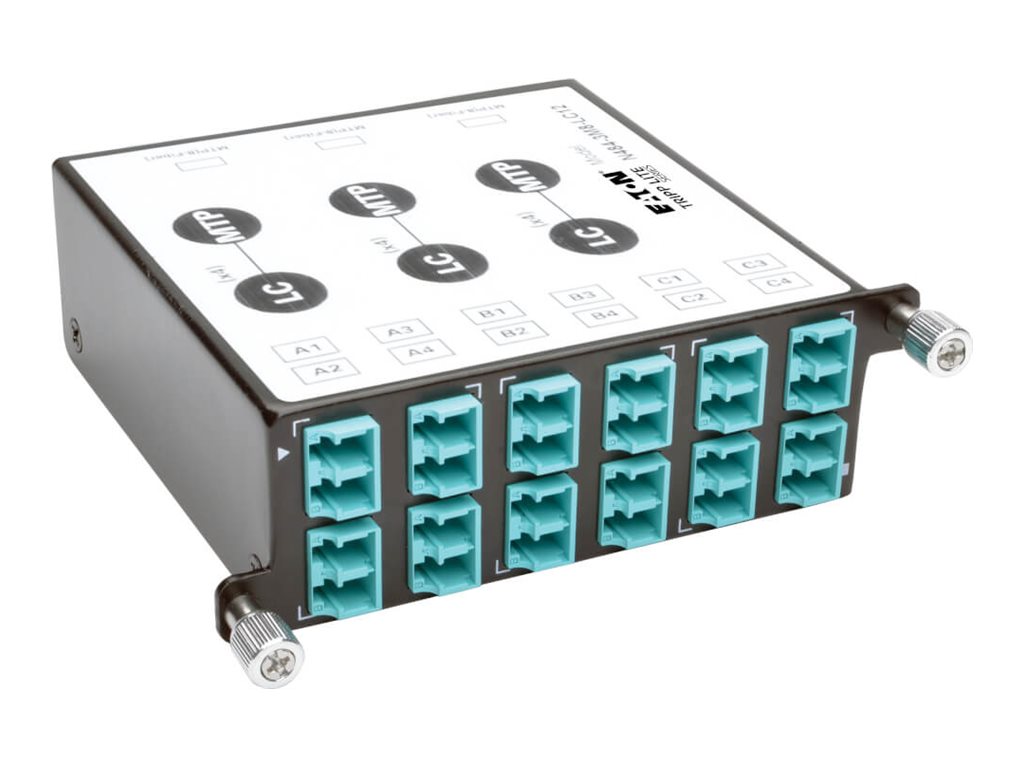 Tripp Lite 40Gb-10Gb Breakout Cassette x3 8-Fiber OM4 MTP/MPO to x12 Dup LC