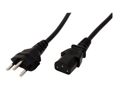 VALUE Netzkabel T12 auf C13 schwarz 1,8m - 19.99.1220