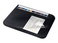 Skrivebordspude med transparent belægning Sort