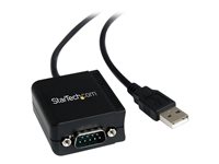 StarTech.com USB to Serial Adapter - 1 port - USB Powered - FTDI USB UART Chip - DB9 (9-pin) - USB to RS232 Adapter (ICUSB232