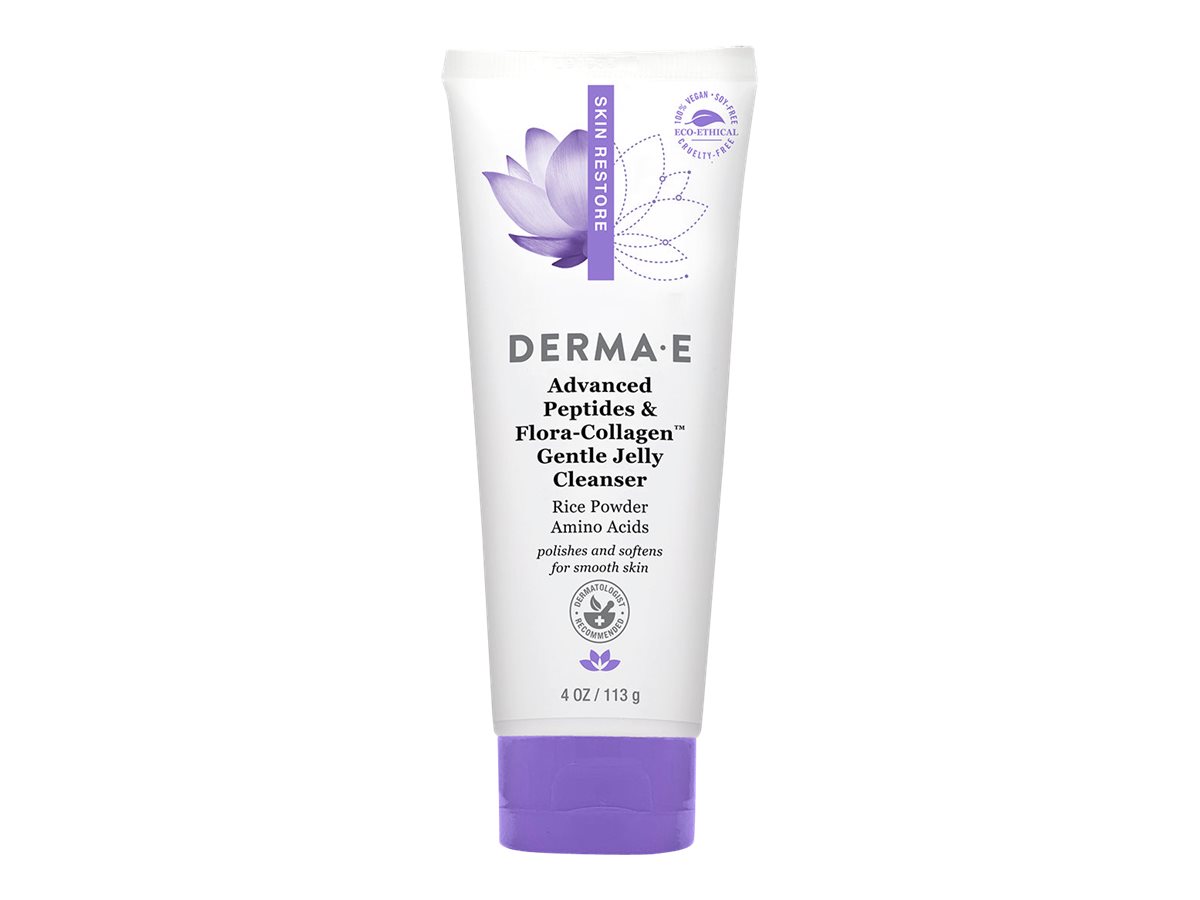 DERMA E Skin Restore Advanced Peptides & Flora-Collagen Gentle Jelly Cleanser - 113g