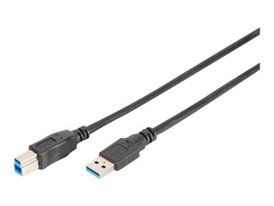 DIGITUS USB 3.0 Anschlusskabel Typ A -B St/St 1.8m, sw - DB-300115-018-S