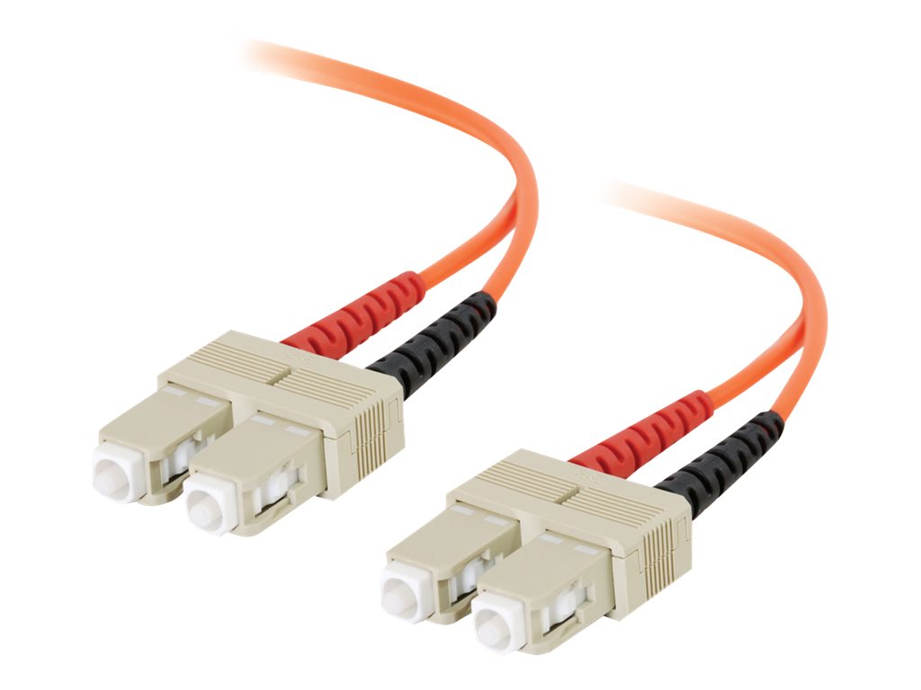 C2G 15m SC-SC 62.5/125 OM1 Duplex Multimode PVC Fiber Optic Cable