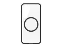OtterBox React Series - Back cover for cell phone - with magnets - plastic - black crystal (clear/black) - for Samsung Galaxy S25