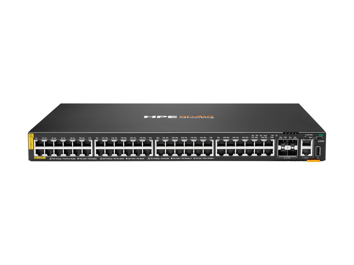 HPE Aruba Networking CX 6200F 48G Class-4 PoE 4SFP 740W Switch