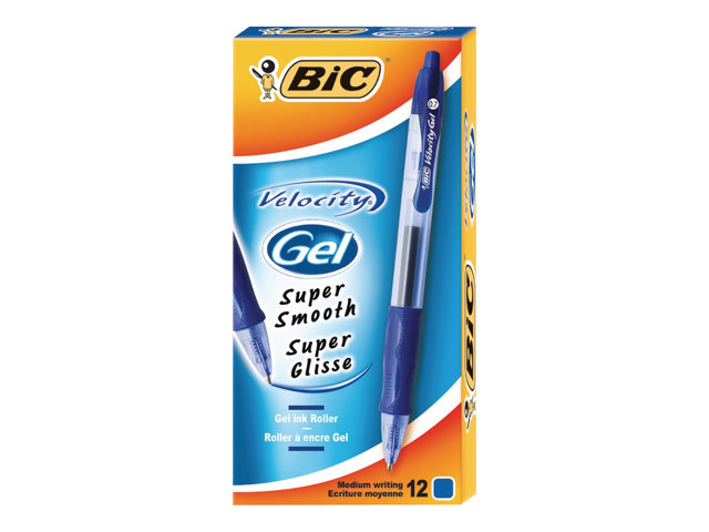 Bic Velocity Rollerball Pen Blue Pack Of 12