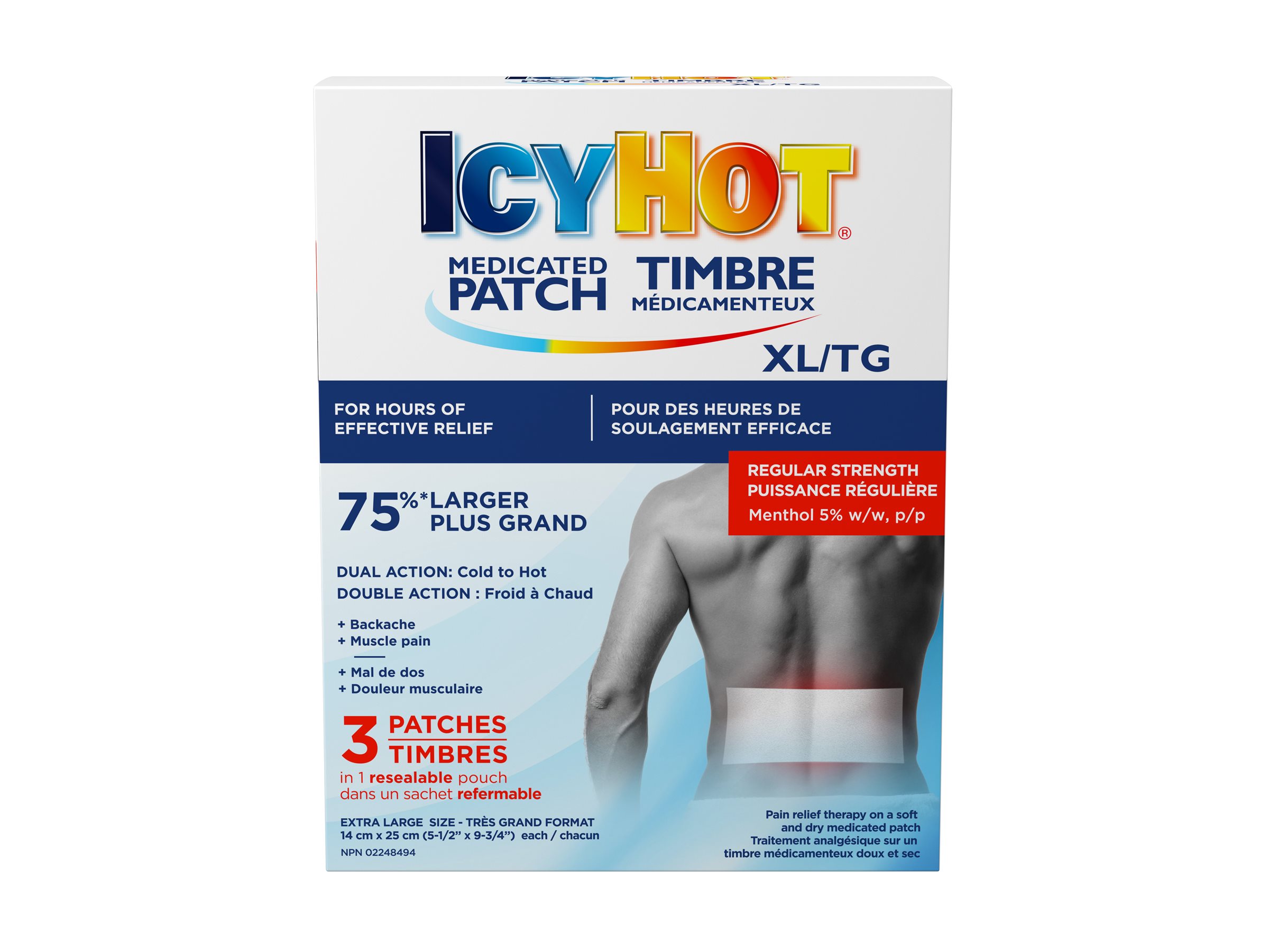 Icy Hot Regular Strength Pain Relief Patch - 3's