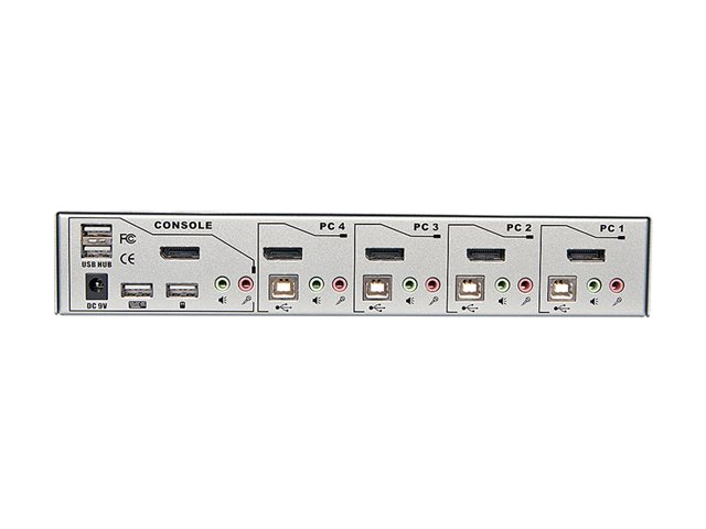 Switch KVM DisplayPort 1.2, USB 2.0 & audio, 4 ports