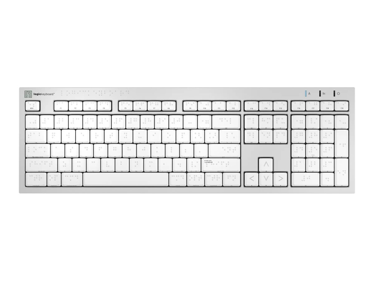 Logickeyboard Slim Line European English Alba Braille Keyboard