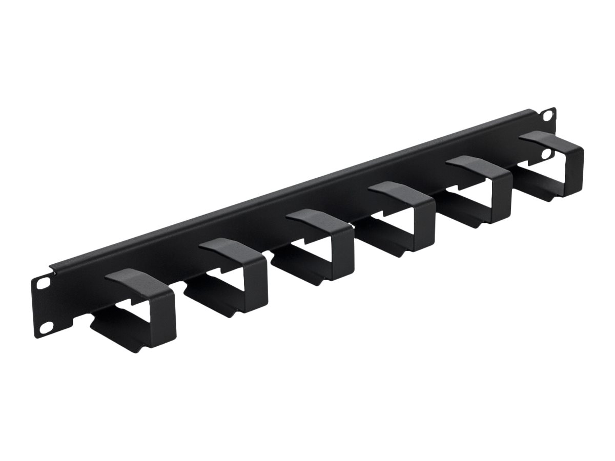 Triton 19'' vyvazovací panel 1U 6x háček černý