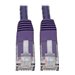 Eaton Tripp Lite Series Cat6 Gigabit Molded (UTP) Ethernet Cable (RJ45 M/M), PoE, Purple, 50 ft. (15.24 m)