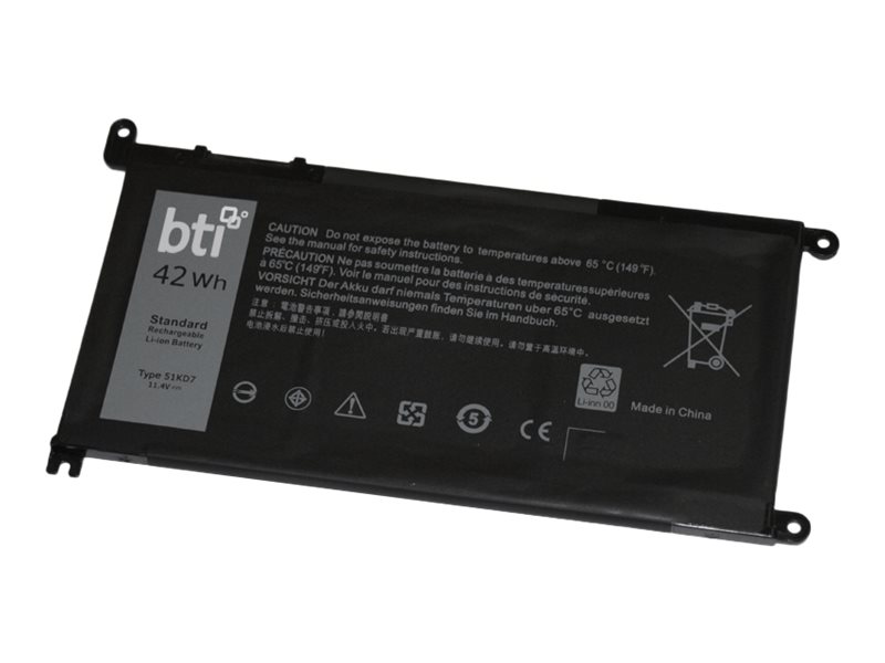 BTI 51KD7-BTI - Notebook battery (equivalent to: Dell 51KD7, Dell 051KD7, Dell FY8XM, Dell 0FY8XM, Dell Y07HK)