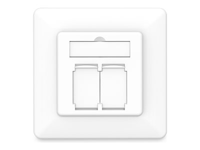 DIGITUS Netzwerkdose CAT 6A EA geschirmt  2xRJ45   weiß