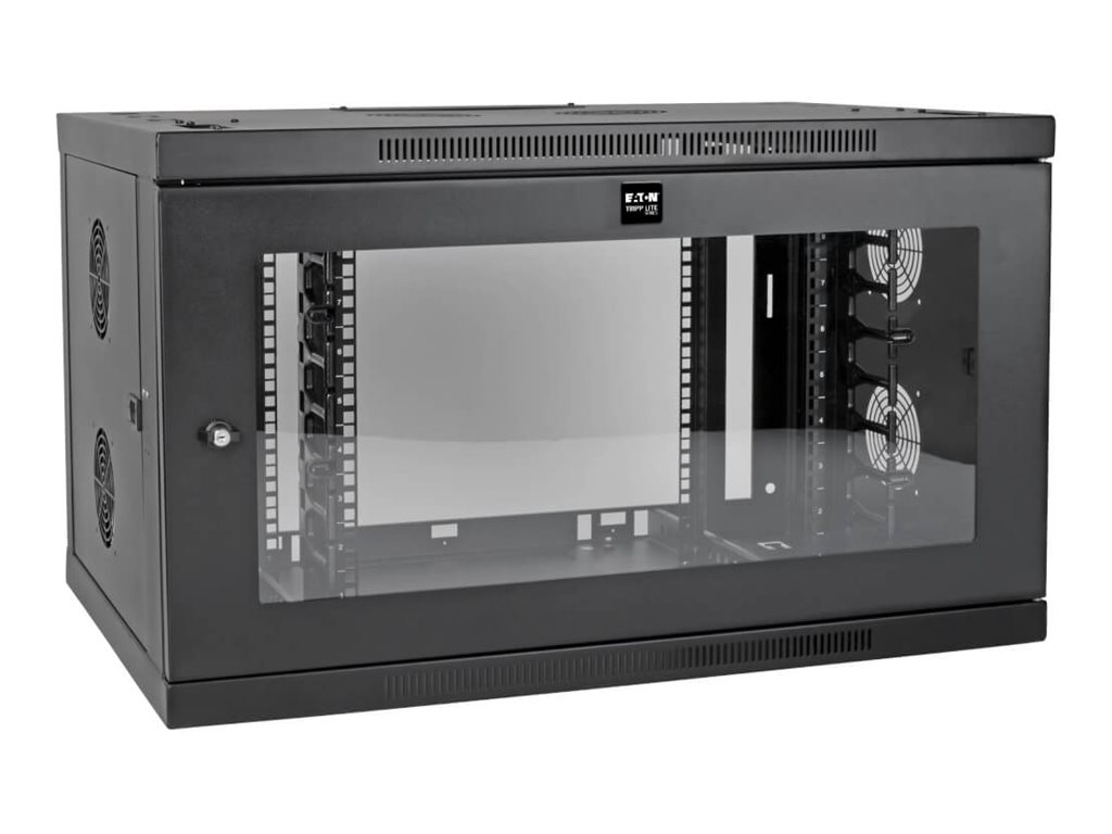 Tripp Lite SmartRack 9U Wallmount Rack Enclosure Wide Cable Management Acrylic Window